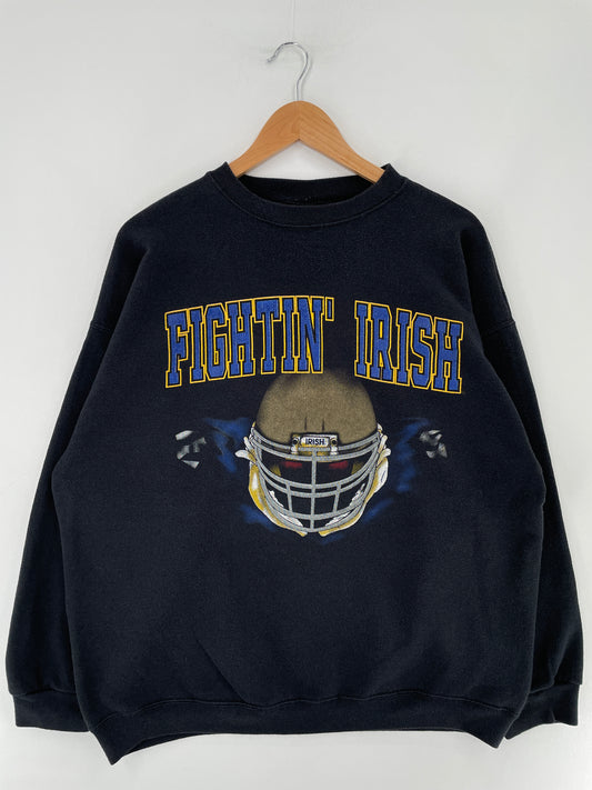 90's NOTRE DAME FIGHTING IRISH Made in USA Size XXL Vintage College Sweat-Shirt / E6461S