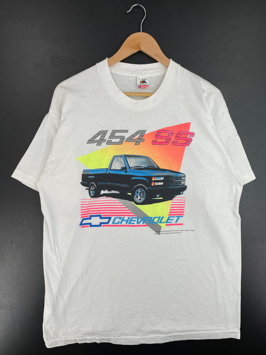 90's CHEVROLET 454 SS Made in USA Size XL Vintage Racing T-Shirt / E4309T