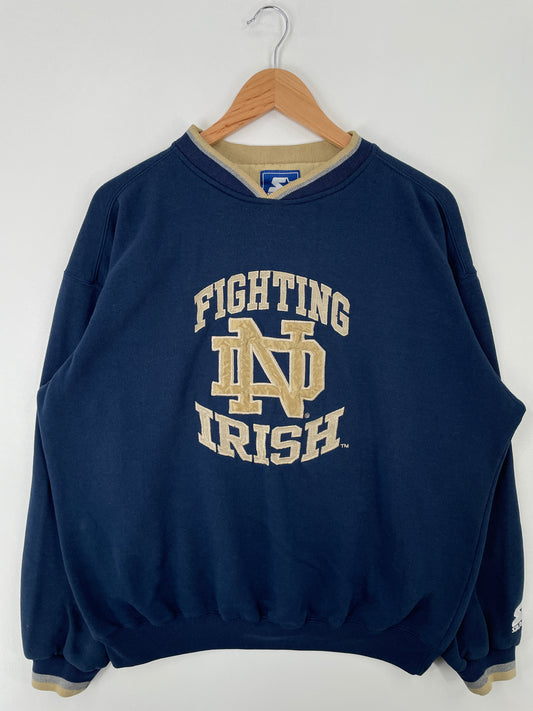 90's STARTER x NOTRE DAME FIGHTING IRISH Size L Vintage College Sweat-Shirt / A9512