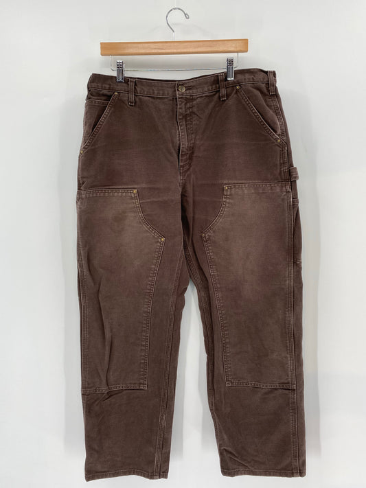 Vintage CARHARTT Size 36x30 Double Knee Duck Pants / K6524