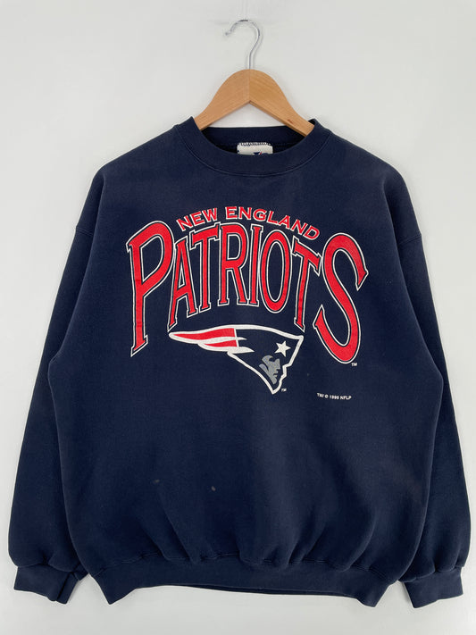 1996 NEW ENGLAND PATRIOTS Made in USA Size XL Vintage NFL Sweat-Shirt / E3478S