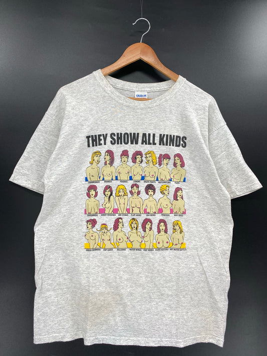 Vintage THEY SHOW ALL KINDS Size L T-Shirts / K4502
