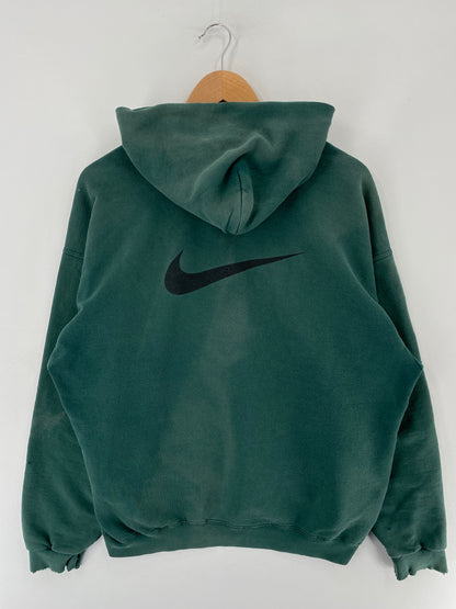 90's NIKE MINI SWOOSH Made in USA Size L Vintage Zip up Hoodie Sweat-shirt / E5702S