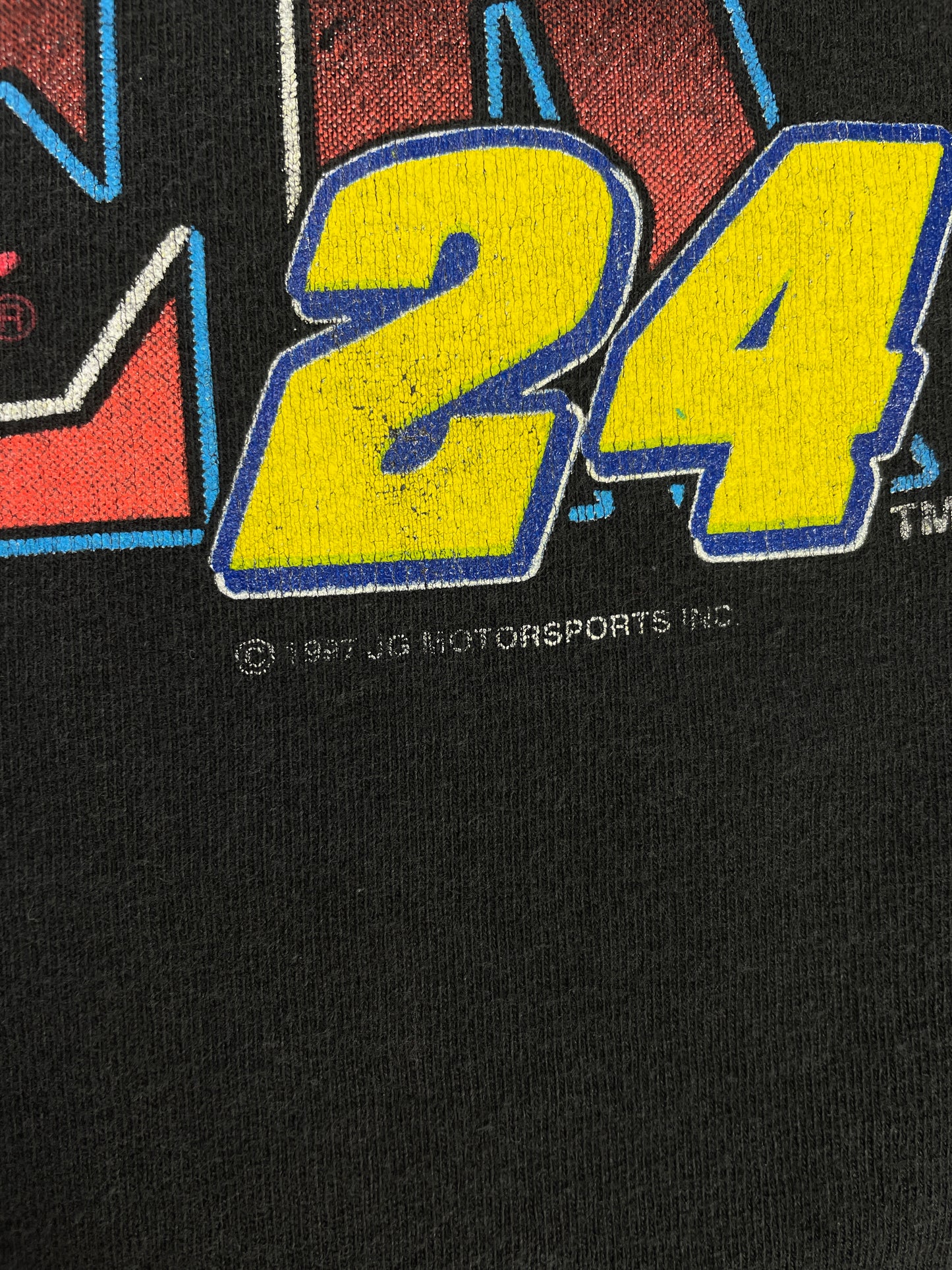 1997 JEFF GORDON Made in USA Size L Vintage Racing T-shirt / E4901T