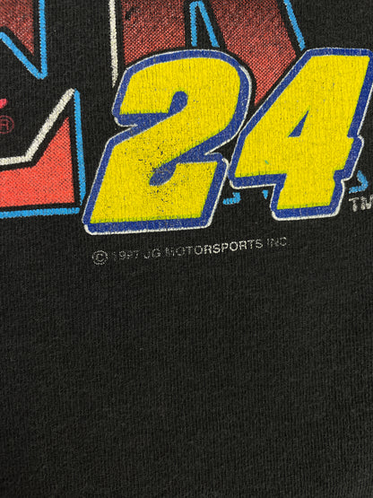 1997 JEFF GORDON Made in USA Size L Vintage Racing T-shirt / E4901T