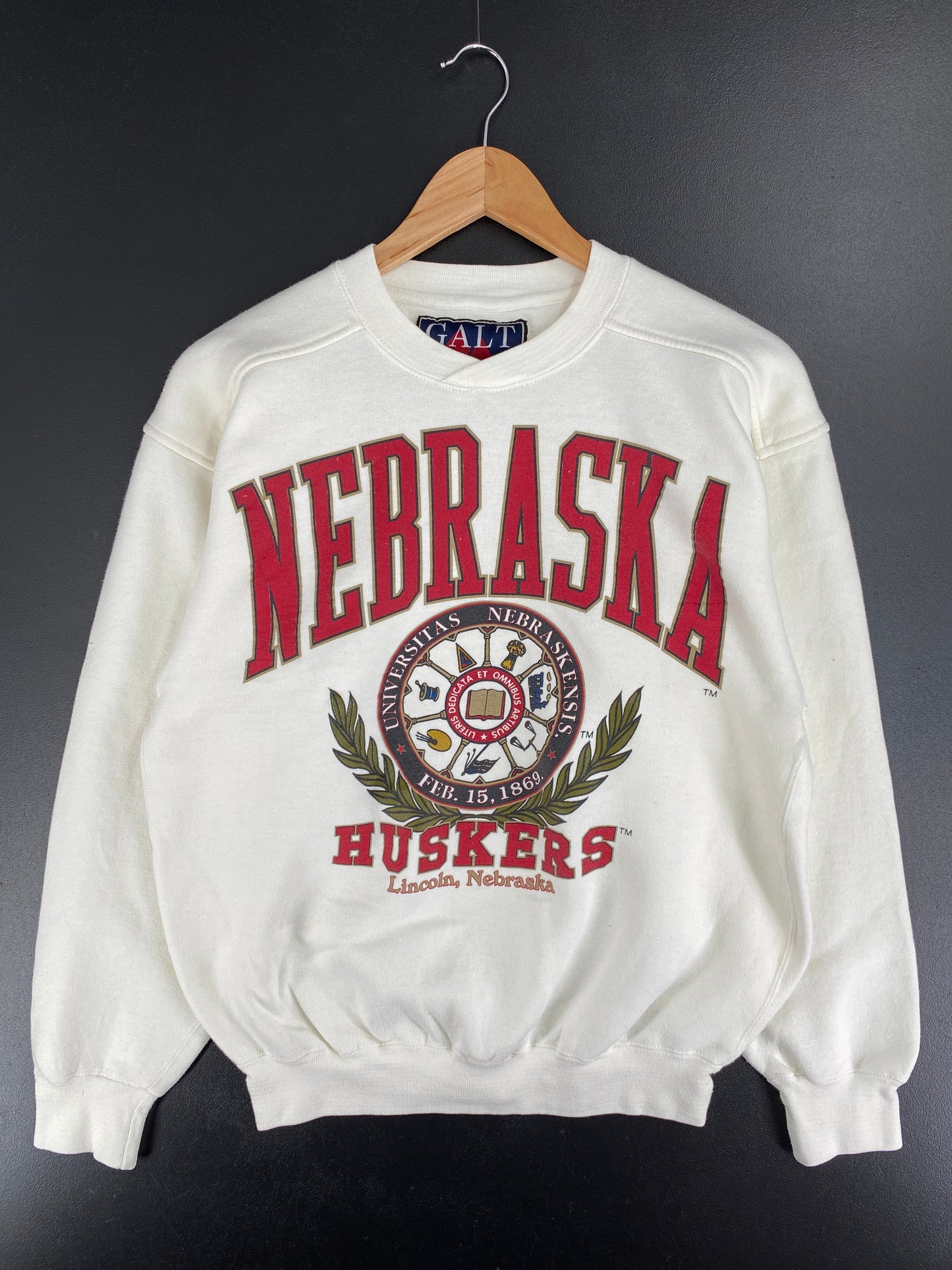 .00' UNIVERSITY OF NEBRASKA Size S Vintage College Sweat-Shirt / E6021S