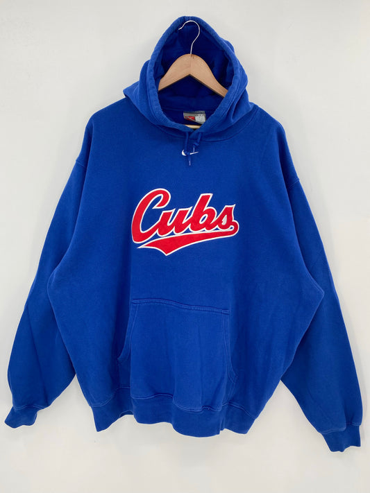 00' NIKE CHICAGO CUBS Size XXL Vintage MLB Hoodie Sweat shirt / K7650