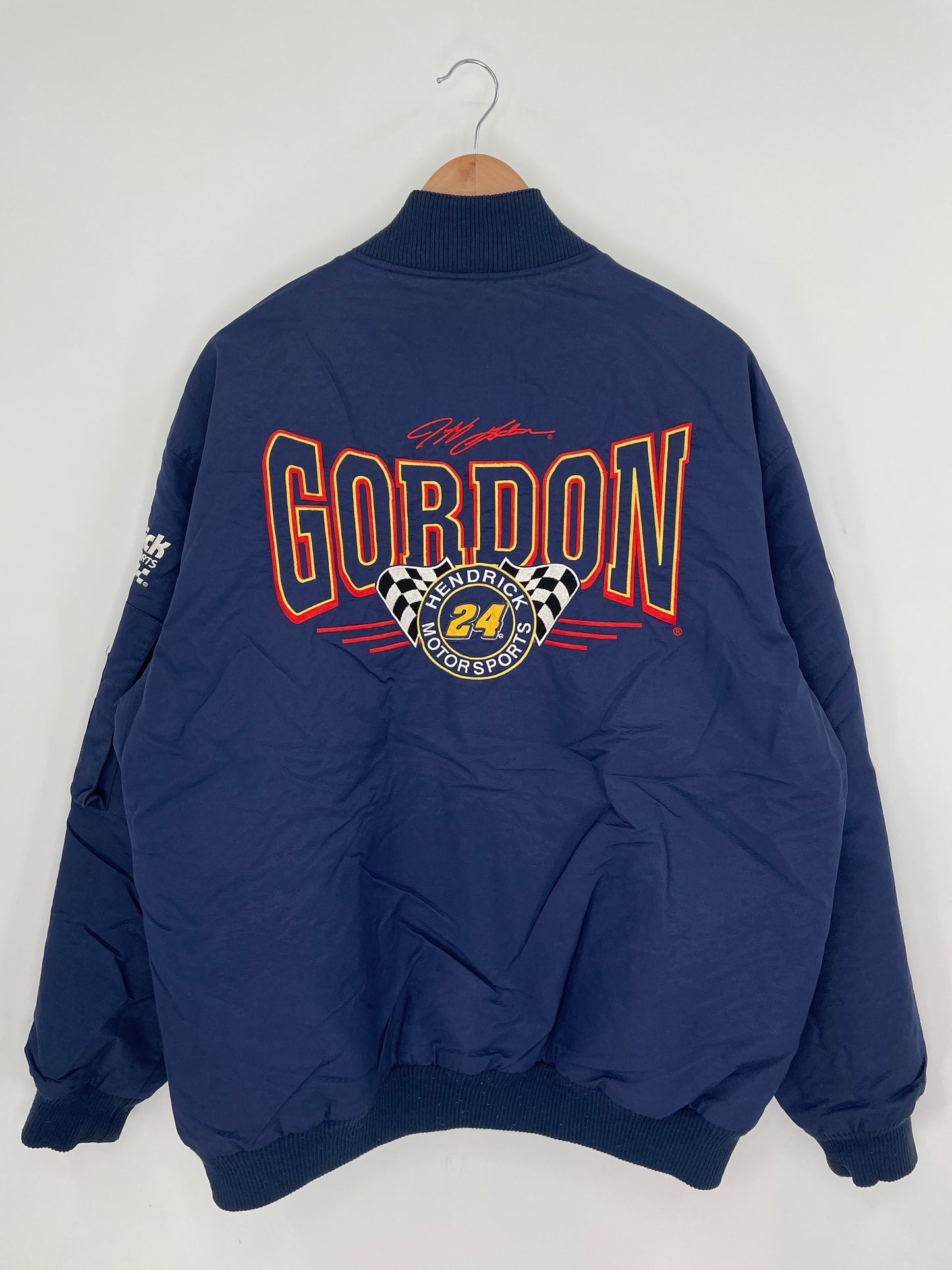 00' JEFF GORDON Size L Vintage Nylon Zip Up Jacket/ K8894