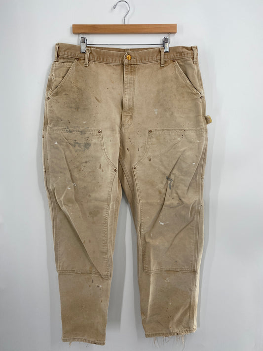 Vintage CARHARTT Made in USA Size W39xL30 Double Knee Pants / A6624