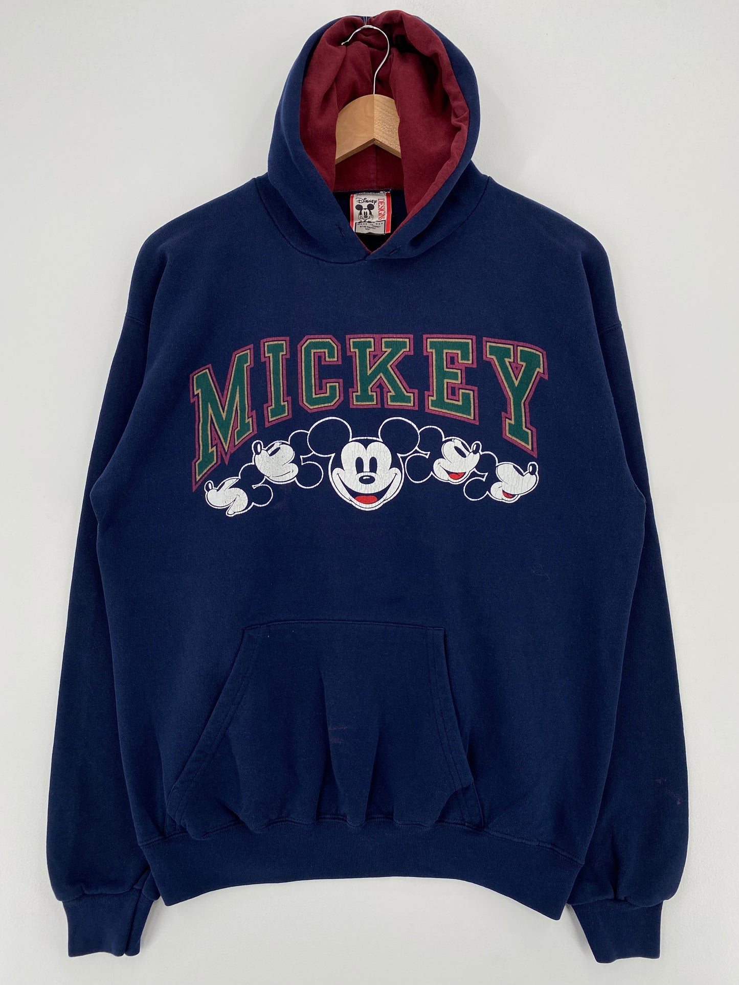 90's DISNEY MICKEY Made in USA Size S / M Vintage Hoodie Sweat-shirt / A3132