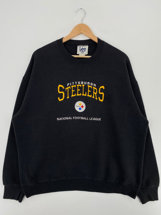 90's PITTSBURGH STEELERS Made in USA Size XL Vintage NFL Sweat-Shirt / A3990