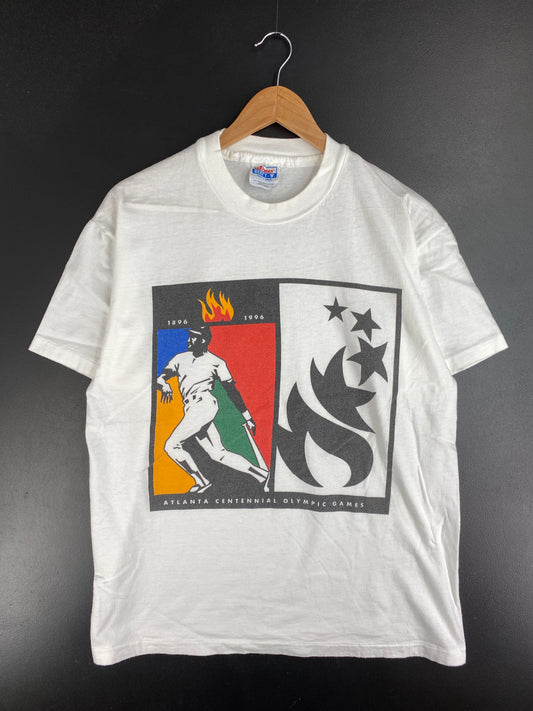 1996 ATLANTA OLYMPICS Made in USA Size L Vintage T-shirt / E948