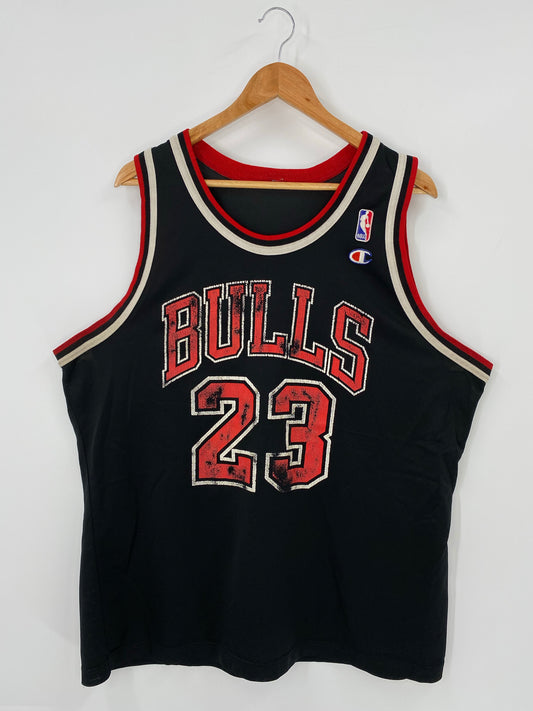 90’s Champion x CHICAGO BULLS MICHAEL JORDAN (No tag) Approx. Size XL NBA Jersey / K4478