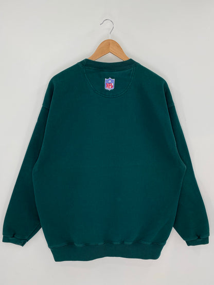 00' NIKE PHILADELPHIA EAGLES Size L Vintage NFL Sweat-Shirt / K8543