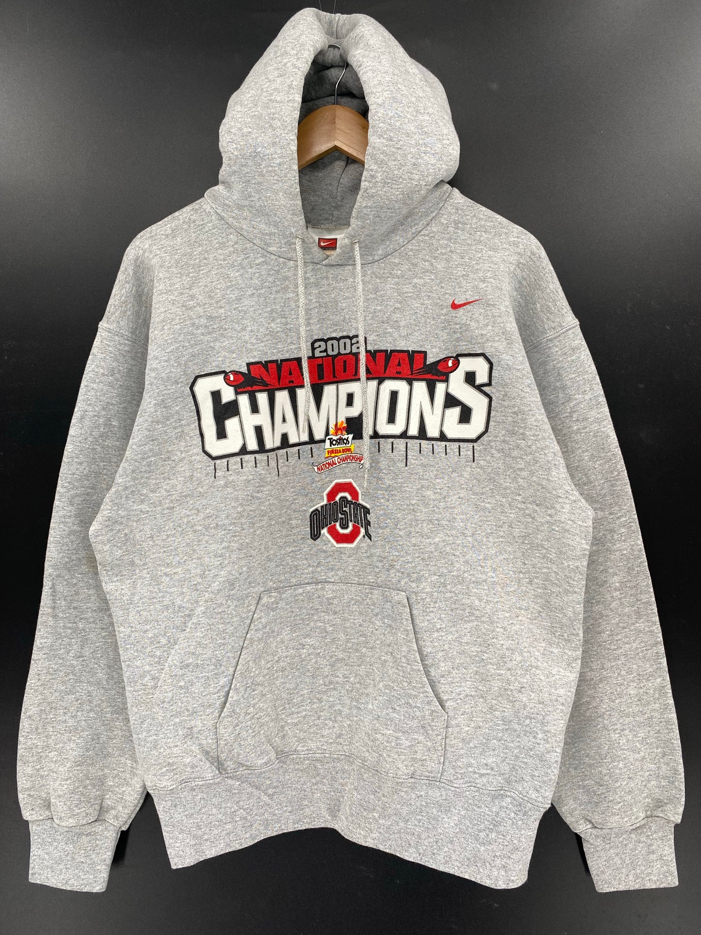 2002 NIKE OHIO STATE Size L Vintage College Hoodie Sweat shirt / K6572