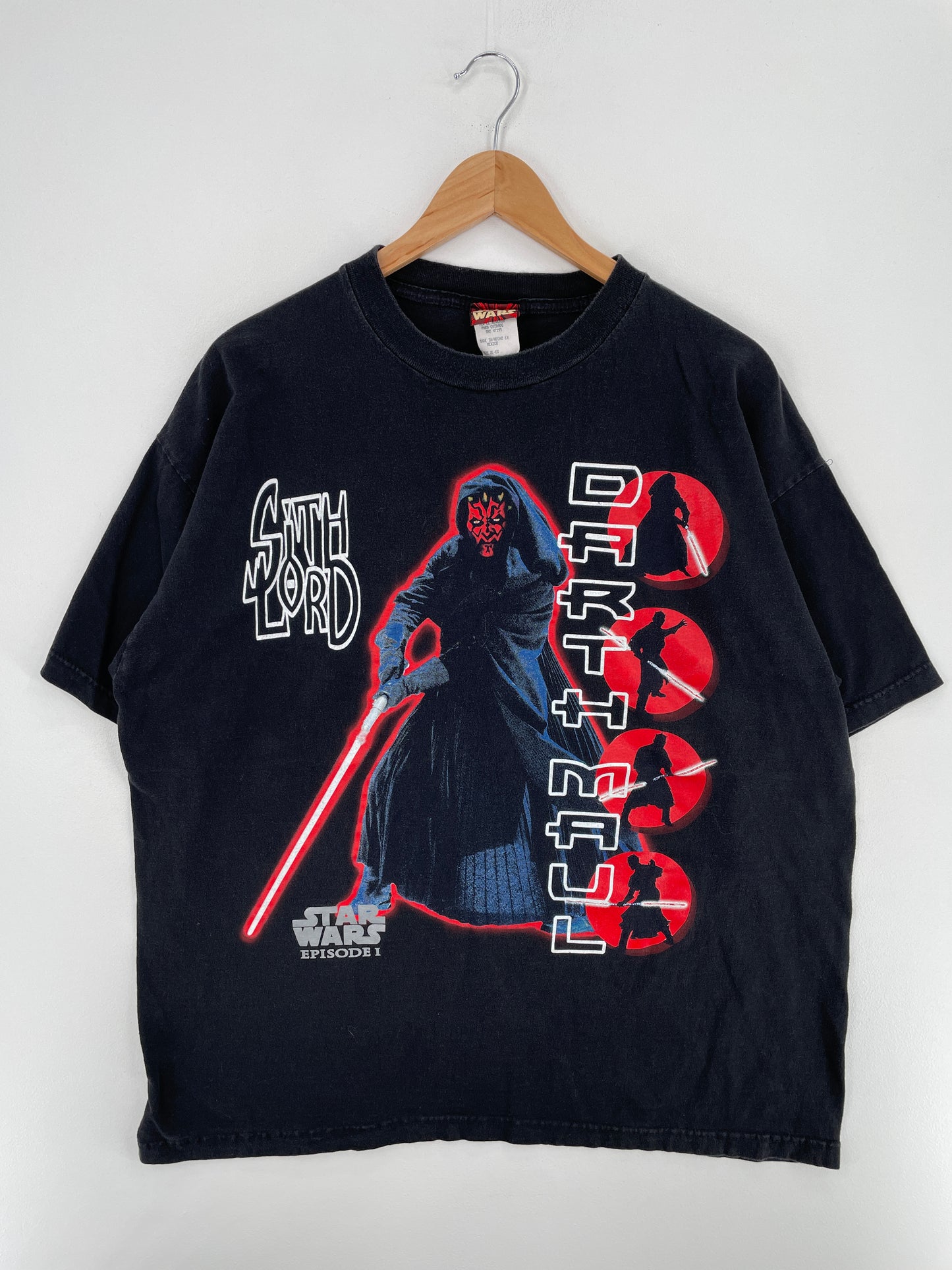 90's STAR WARS DARTH MAUL Size XL Vintage T-Shirt / A5173