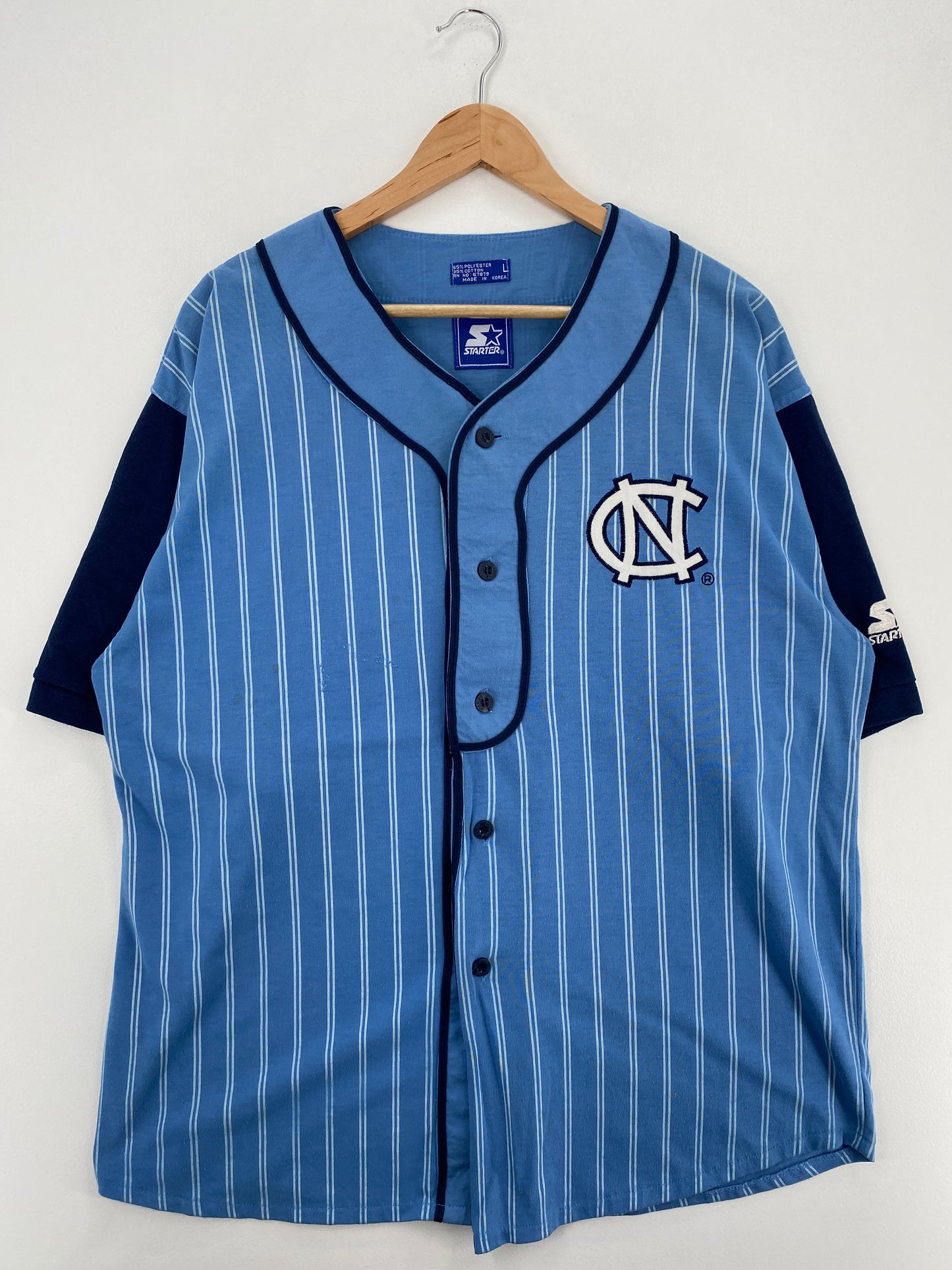 90's NORTH CAROLINA Size L Vintage College Baseball-Shirt  / A6086