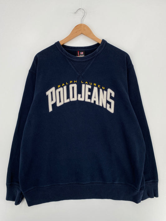 Vintage POLO JEANS RALPH LAUREN Size XL Sweat-Shirt / E2181S