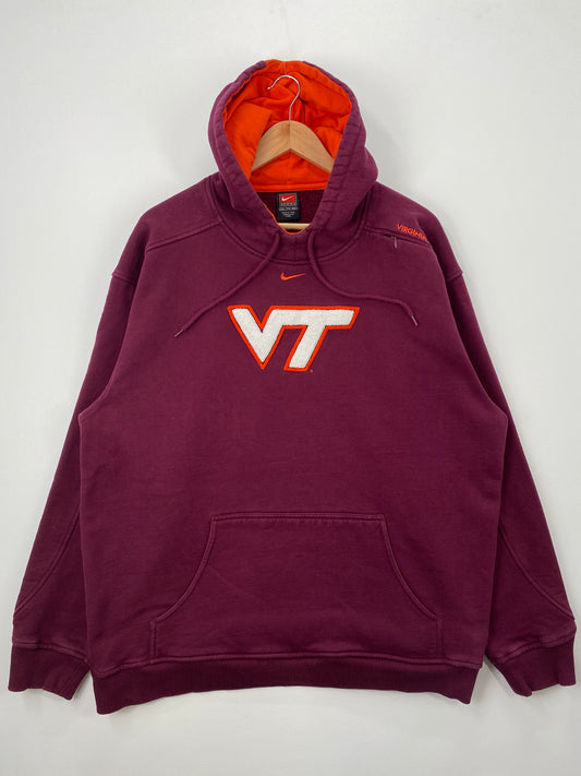 00' NIKE VIRGINIA TECH Size XXL Vintage College Hoodie Sweat-shirt / A1380
