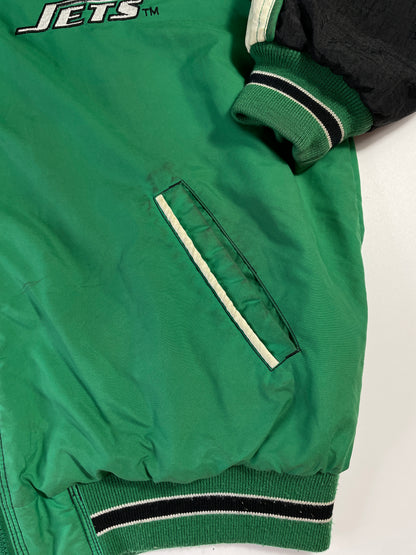 90’s STARTER x NEW YORK JETS Size L NFL Padded Nylon Jacket / A8281