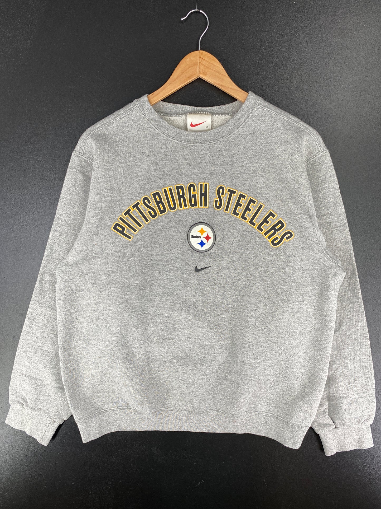 90's NIKE PITTSBURGH STEELERS Made in USA Size M Vintage NFL Sweat-Shirt / A4840