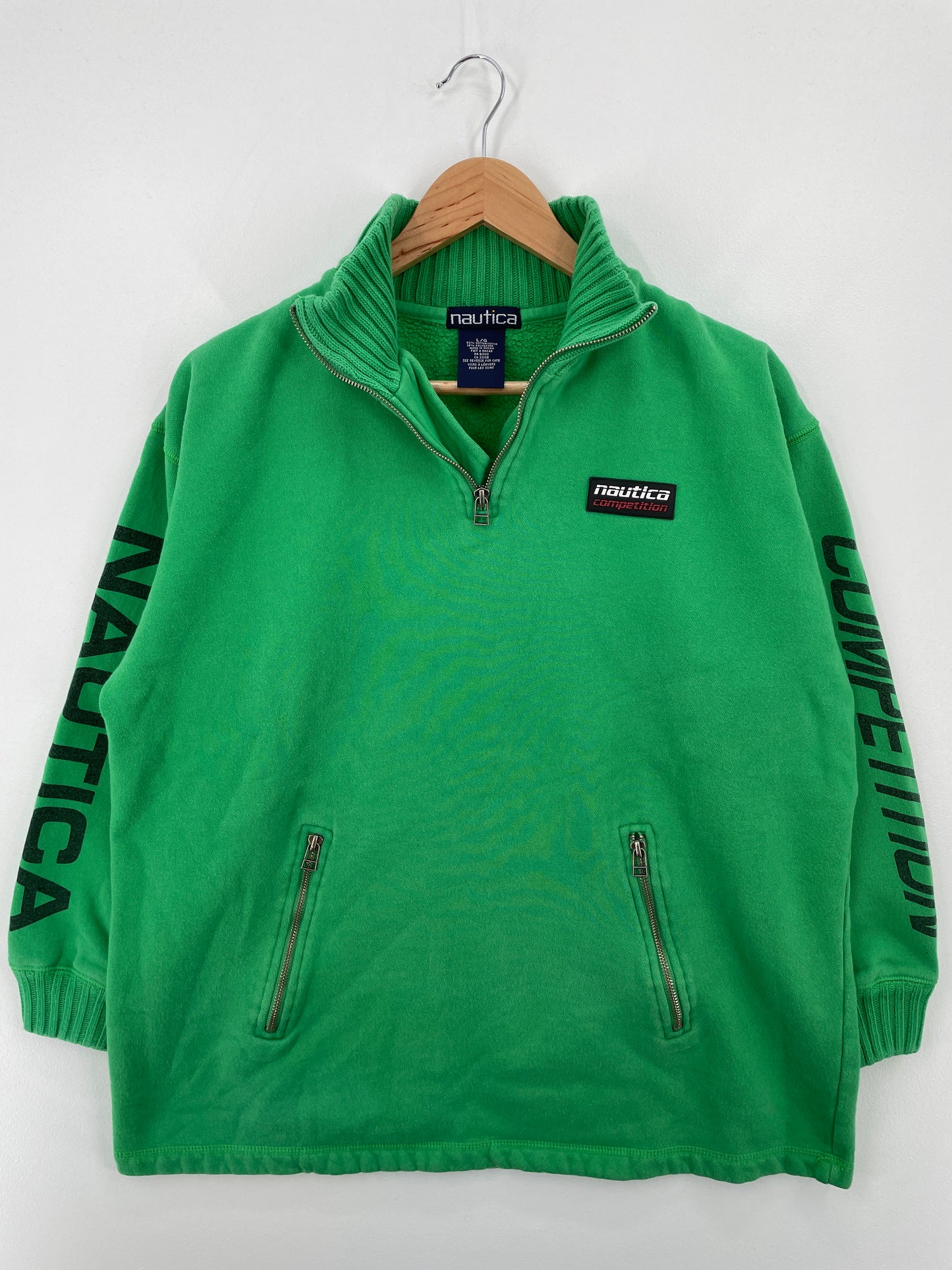 90’s NAUTICA Size L Vintage Half Zip Sweat-shirt / A8344
