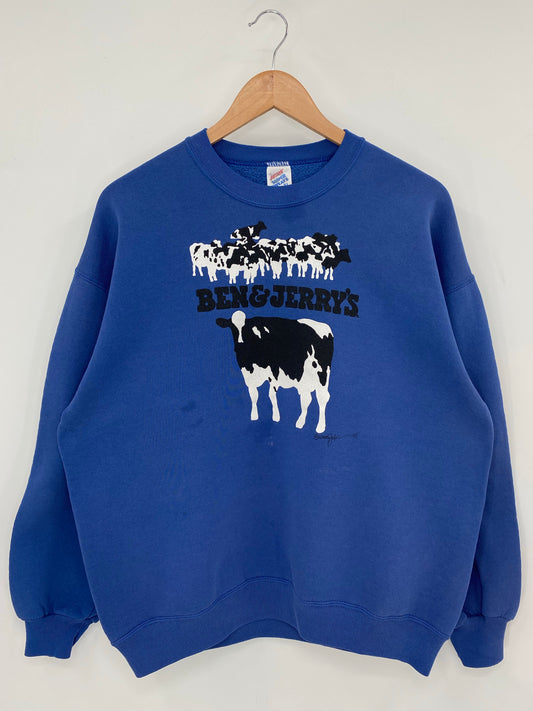 90's BEN & JERRY'S Made in USA Size XL Vintage Sweat-shirt / K7572