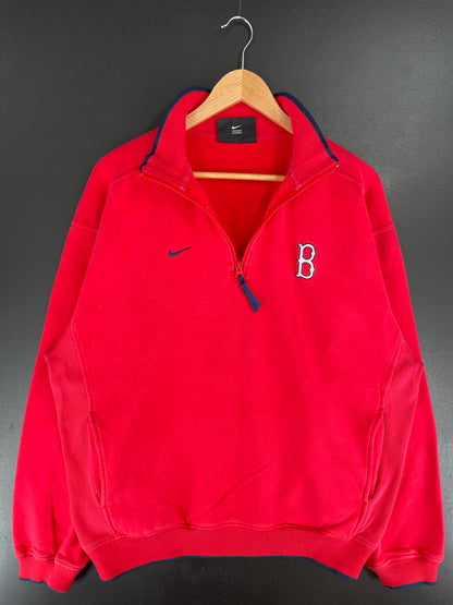 Vintage NIKE x BOSTON RED SOX Size M Vintage MLB Half zip Sweat Shirt / E6715S