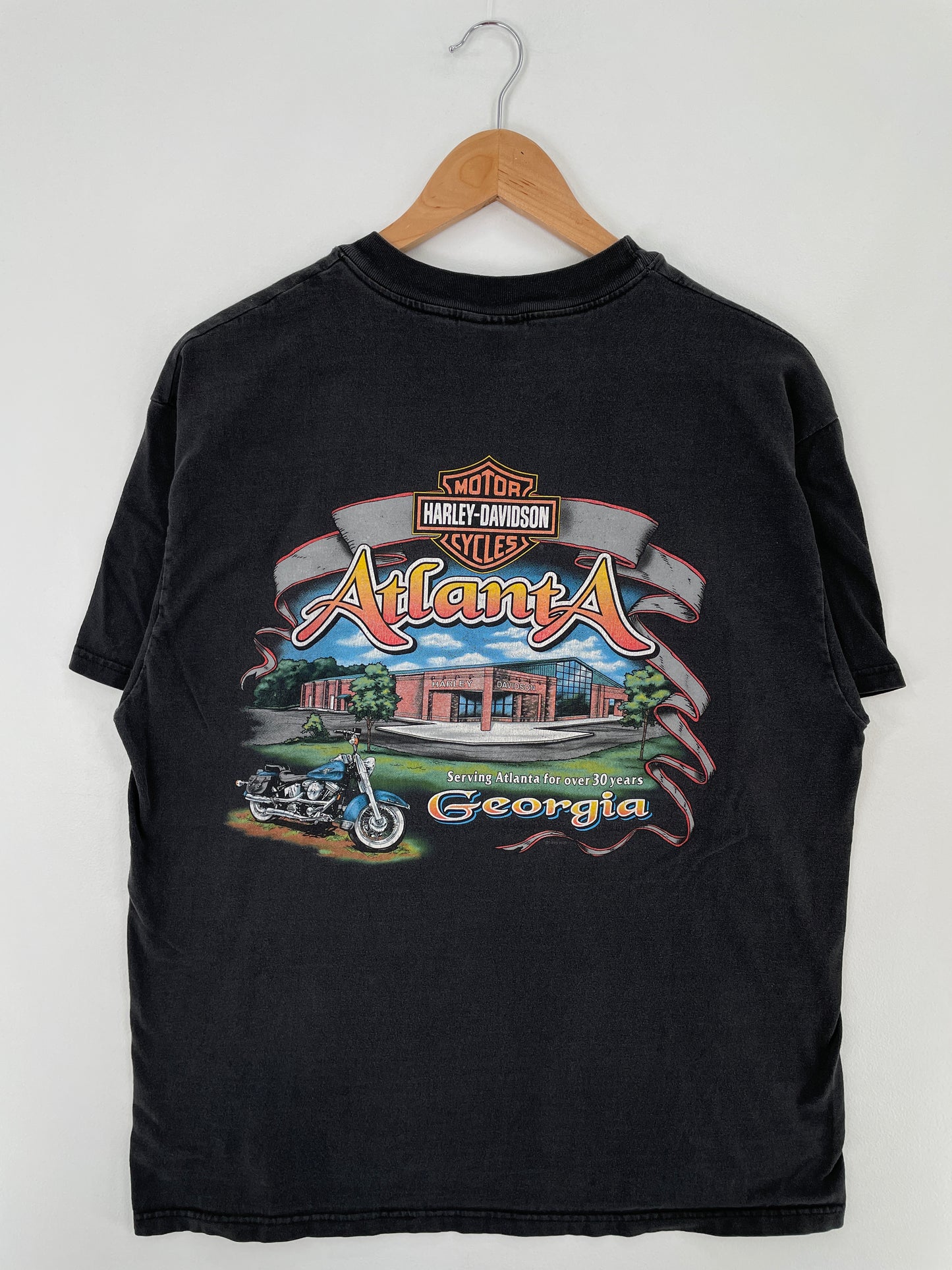 2000 HARLEY DAVIDSON ATLANTA Made in USA Size L Vintage T-Shirt / E88