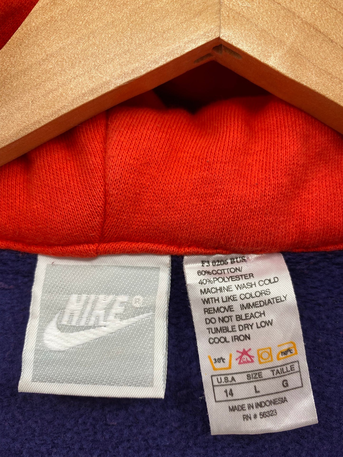 .90’s NIKE Size Ladies.L Vintage Hoodie Sweat-Shirt / A7193