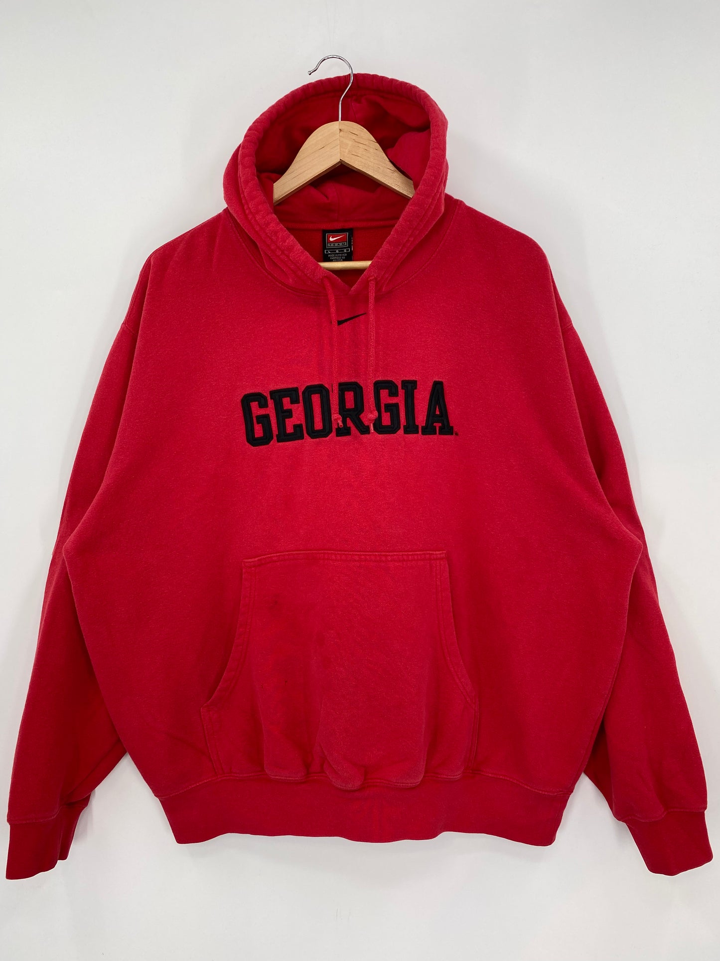 00' NIKE GEORGIA Size L Vintage College Hoodie Sweat-Shirts/ A139
