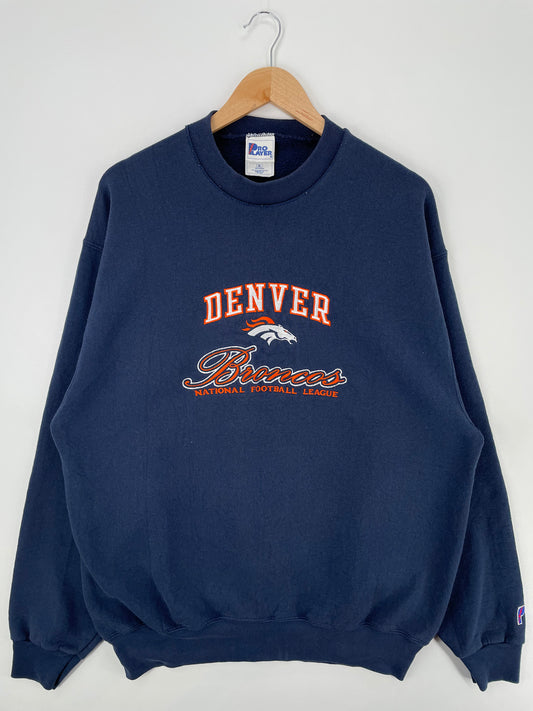 90's DENVER BRONCOS Made in USA Size XL Vintage NFL Sweat-shirt / A537