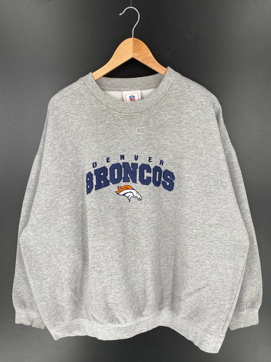 Vintage DENVER BRONCOS Size No Tag (Approx.XXL) NFL Sweat-Shirts/ K9343
