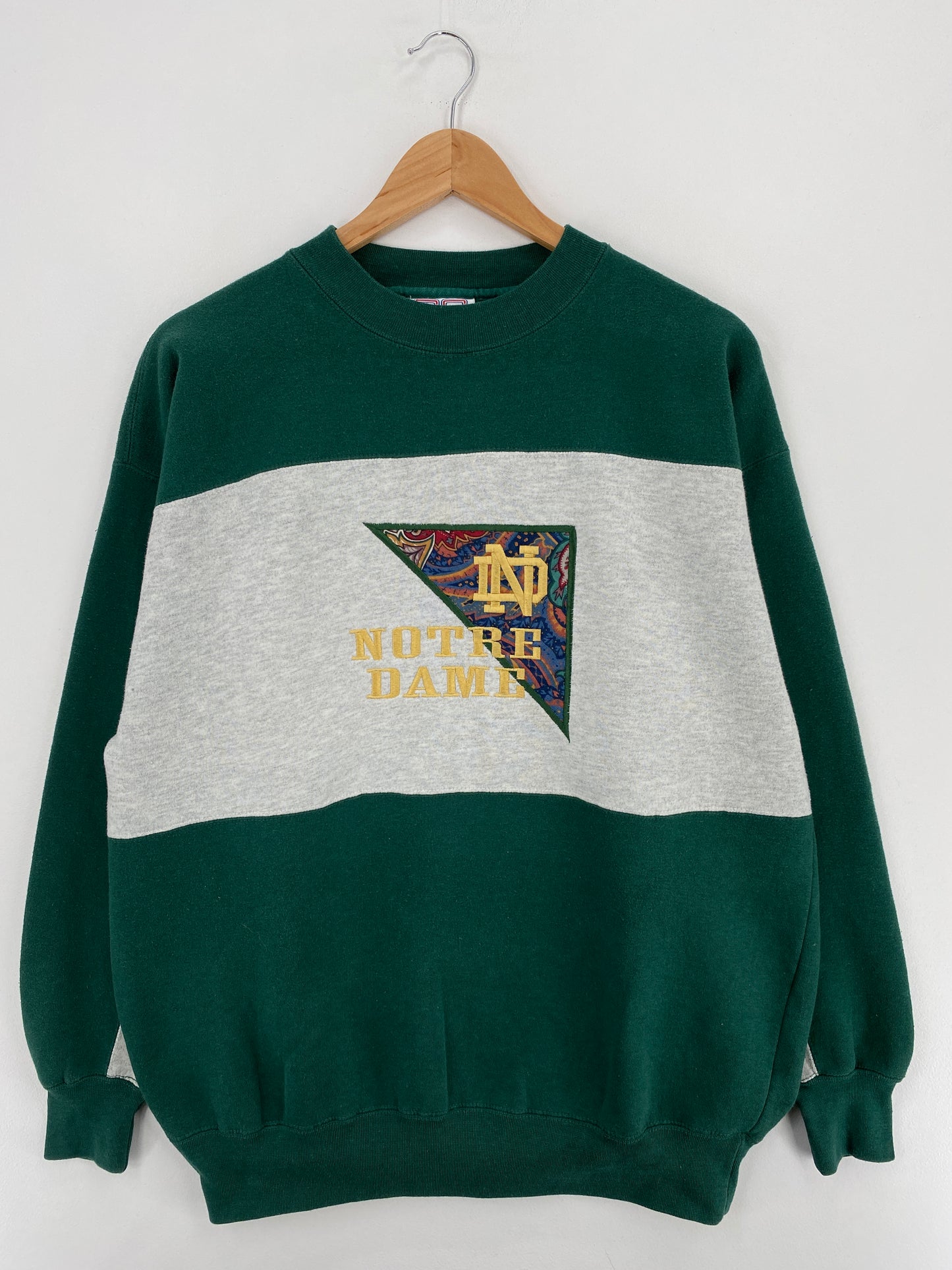 90's NOTRE DAME Size L Vintage College Sweat-Shirt / A5382