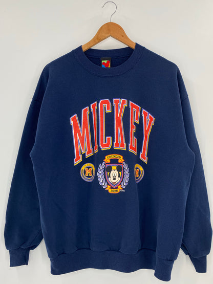 90’s DISNEY MICKEY Made in USA Size XL Vintage Sweat-shirt / K4365