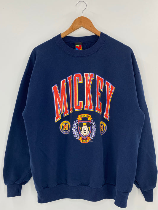 90’s DISNEY MICKEY Made in USA Size XL Vintage Sweat-shirt / K4365