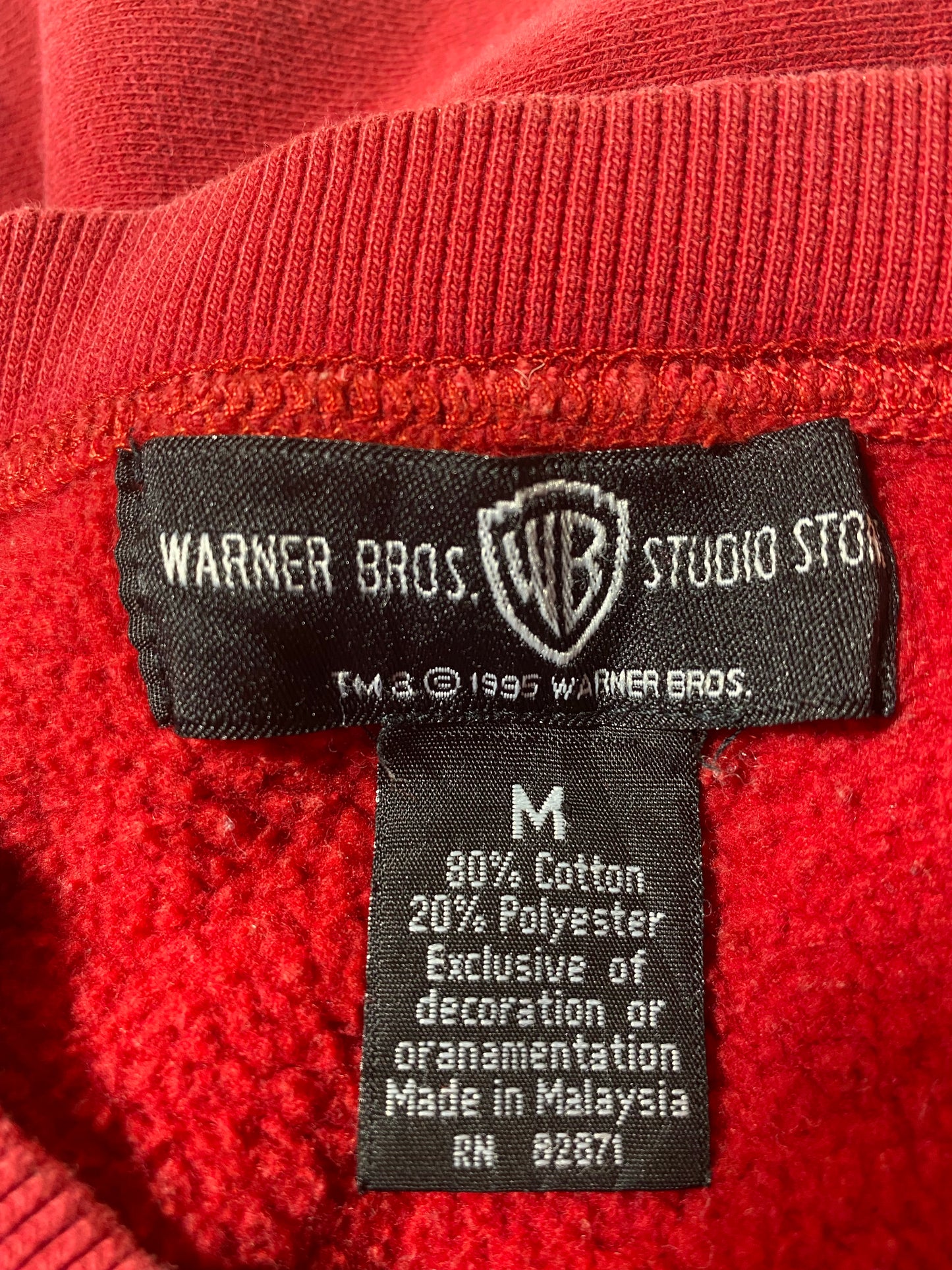 1995' LOONEY TUNES BUGS BUNNY Size M Vintage Sweat-shirt / K5221