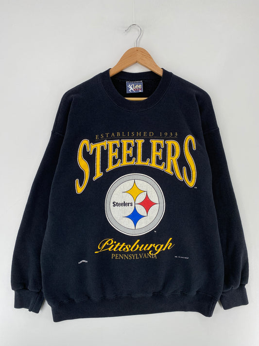 1995 PITTSBURGH STEELERS Made in USA Size XL Vintage NFL Sweat-shirt / E6343S