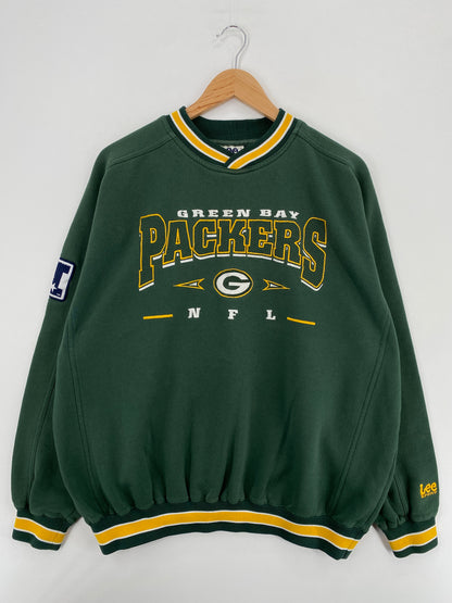 90's GREEN BAY PACKERS Size XL Vintage NFL Sweat - Shirt/ A5890