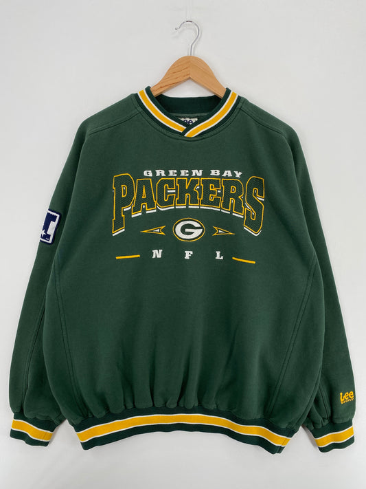90's GREEN BAY PACKERS Size XL Vintage NFL Sweat - Shirt/ A5890