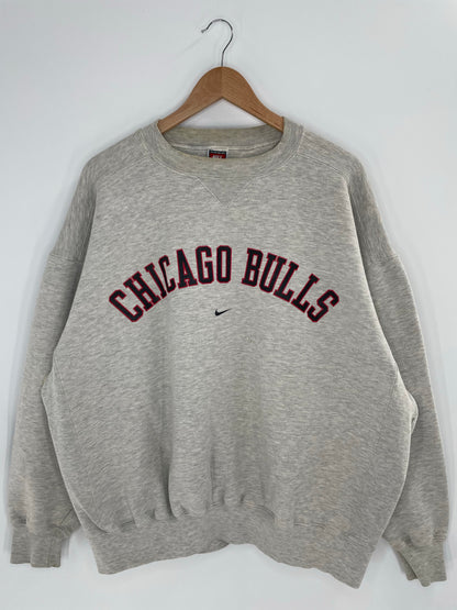 90's NIKE CHICAGO BULLS Size XL Vintage NBA Sweat shirt / K7001