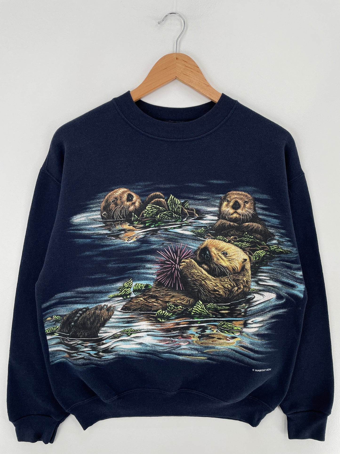 90's SEA OTTER Made in USA Size M Vintage Animal Sweat-Shirt / E4763S