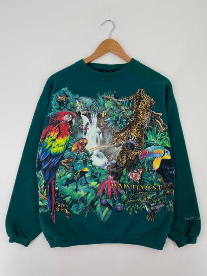 90's SAINT LOUIS ZOO Made in USA Size M Vintage Sweat-Shirt / A9630