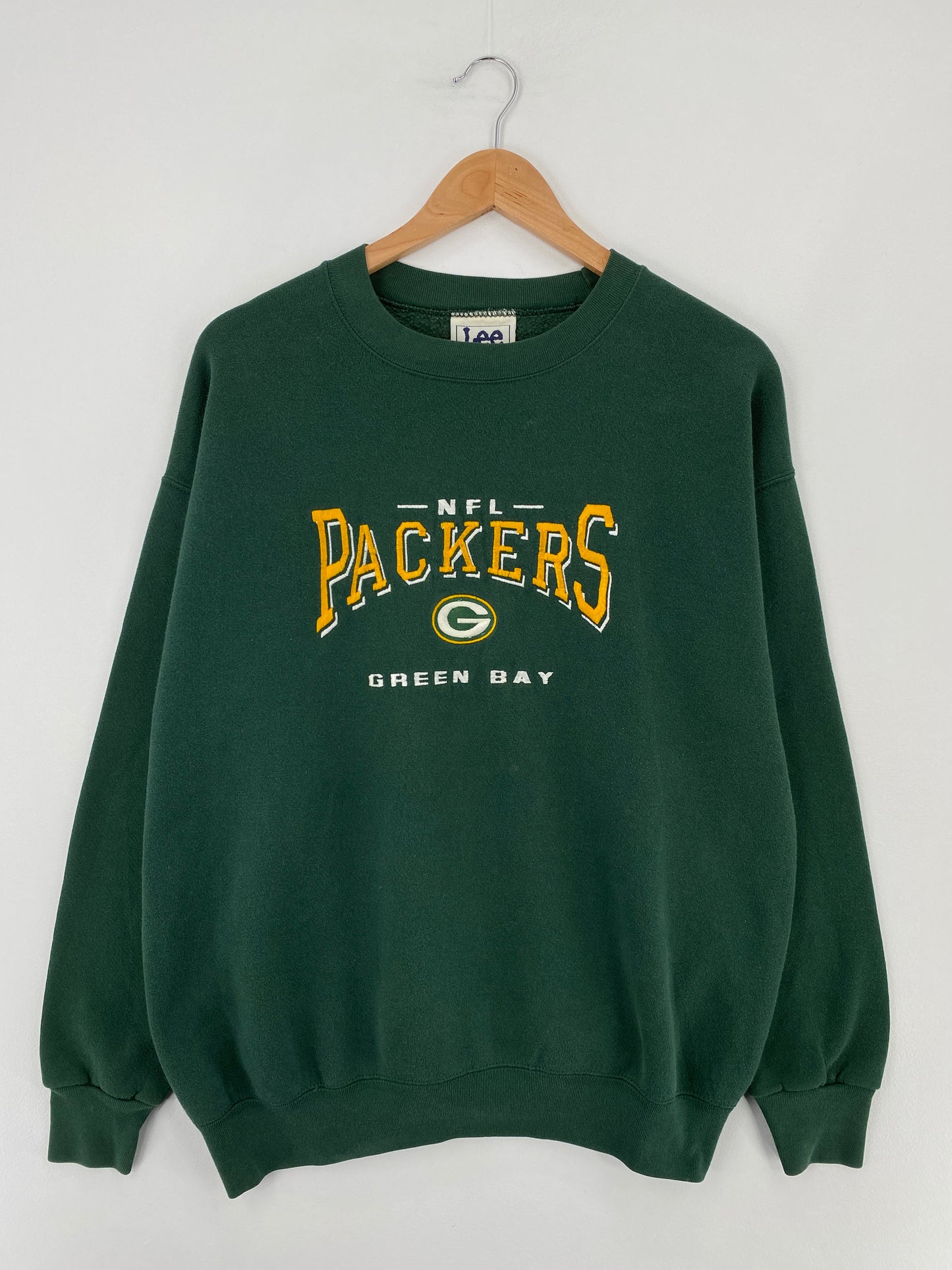 90's GREEN BAY PACKERS Made in USA Size L Vintage NFL Sweat-Shirt / E1351S