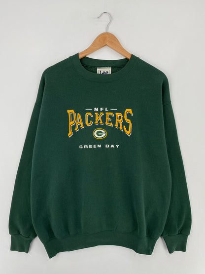 90's GREEN BAY PACKERS Made in USA Size L Vintage NFL Sweat-Shirt / E1351S