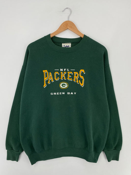 90's GREEN BAY PACKERS Made in USA Size L Vintage NFL Sweat-Shirt / E1351S