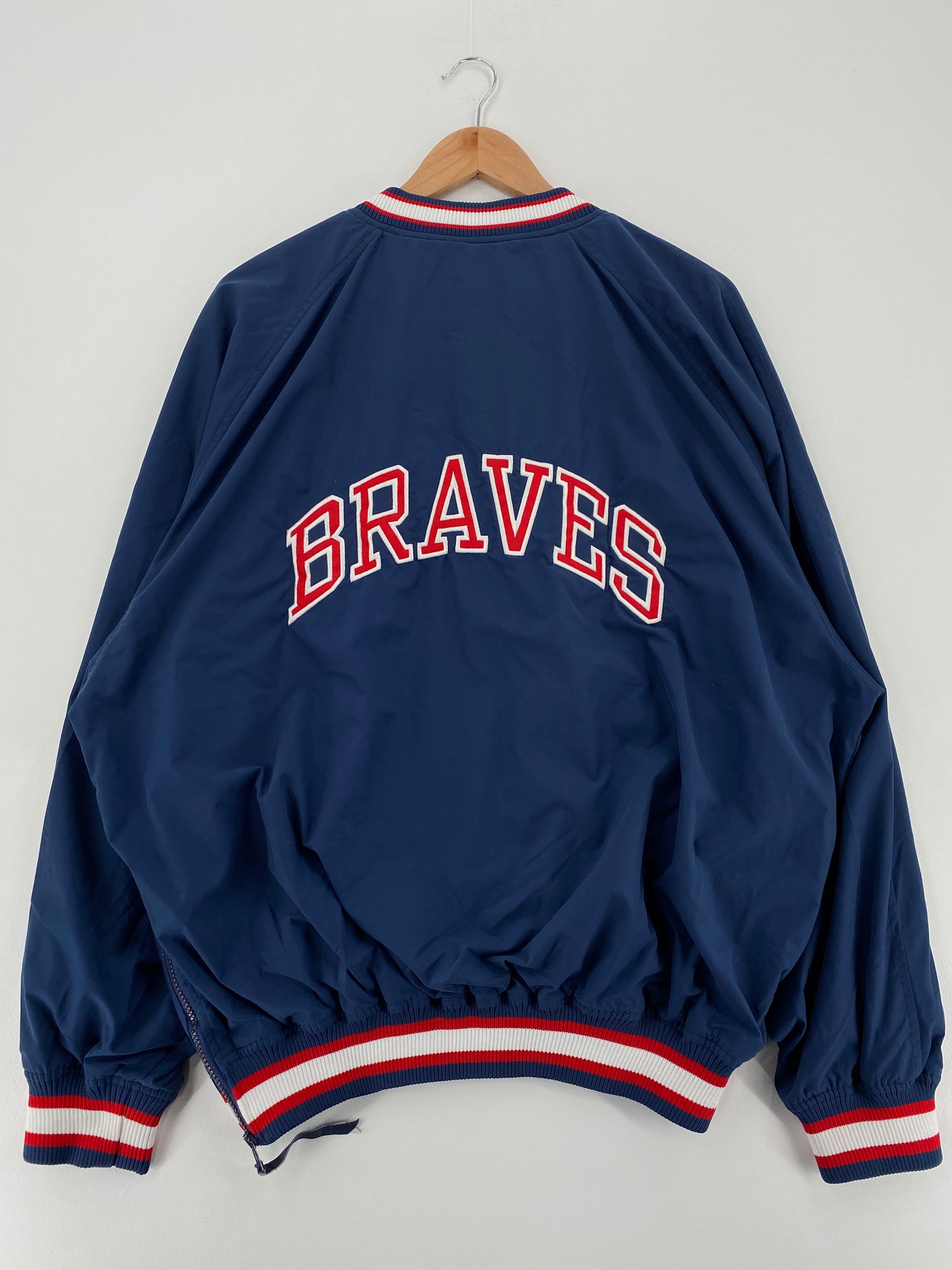90's ATLANTA BRAVES Size L Vintage MLB Nylon Jacket / A3510