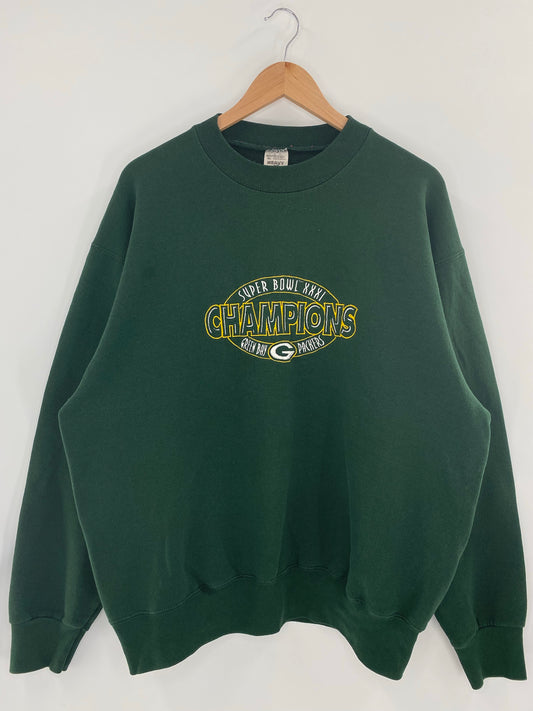 90's  GREENBAY PACKERS Made in USA Size XL Vintage NFL Sweat-shirt / K5235