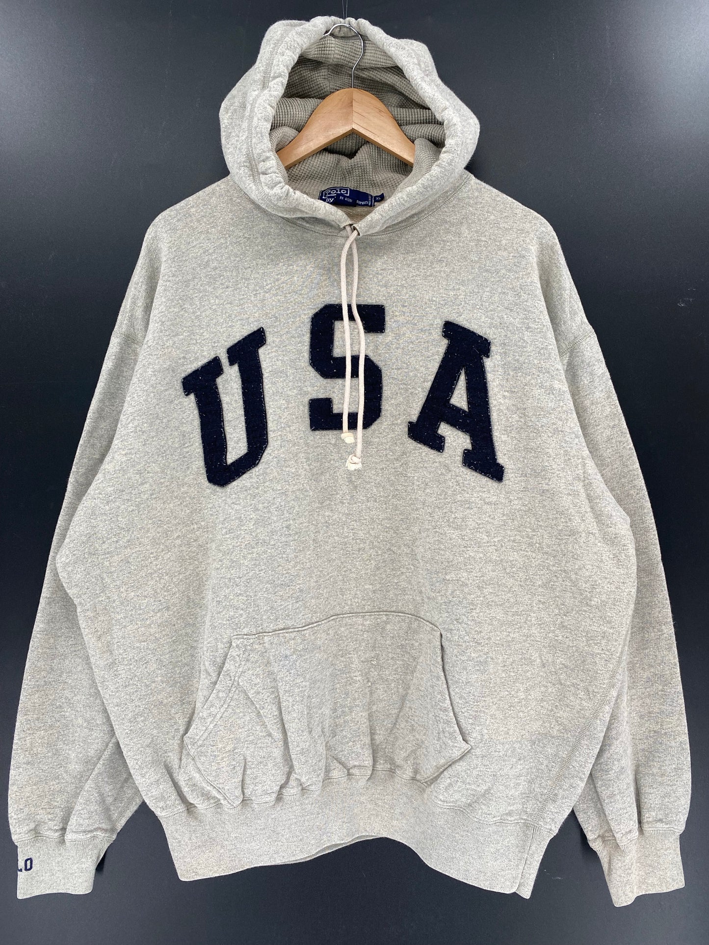 90's POLO RALPH LAUREN Size XL Vintage Hoodie Sweat-shirt  / K6030