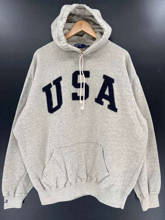 90's POLO RALPH LAUREN Size XL Vintage Hoodie Sweat-shirt  / K6030